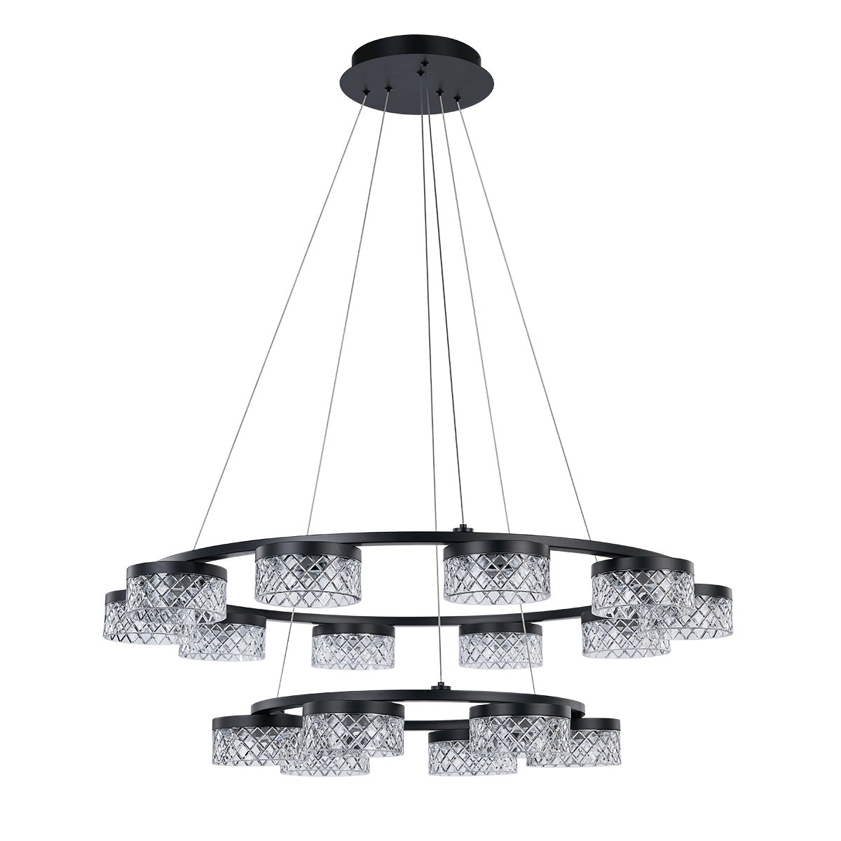 MD21020075-16B matt black Подвесная люстра Delight Collection Diamond cut MD21020075-16B matt black