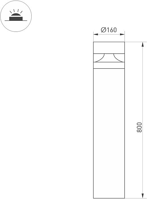 Уличный наземный светильник Arlight Guide 045528
