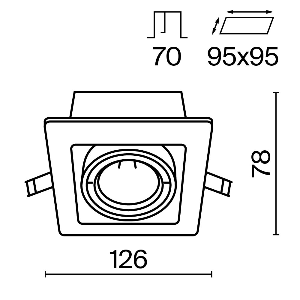 Карданный светильник Maytoni Metal DL008-2-01-W