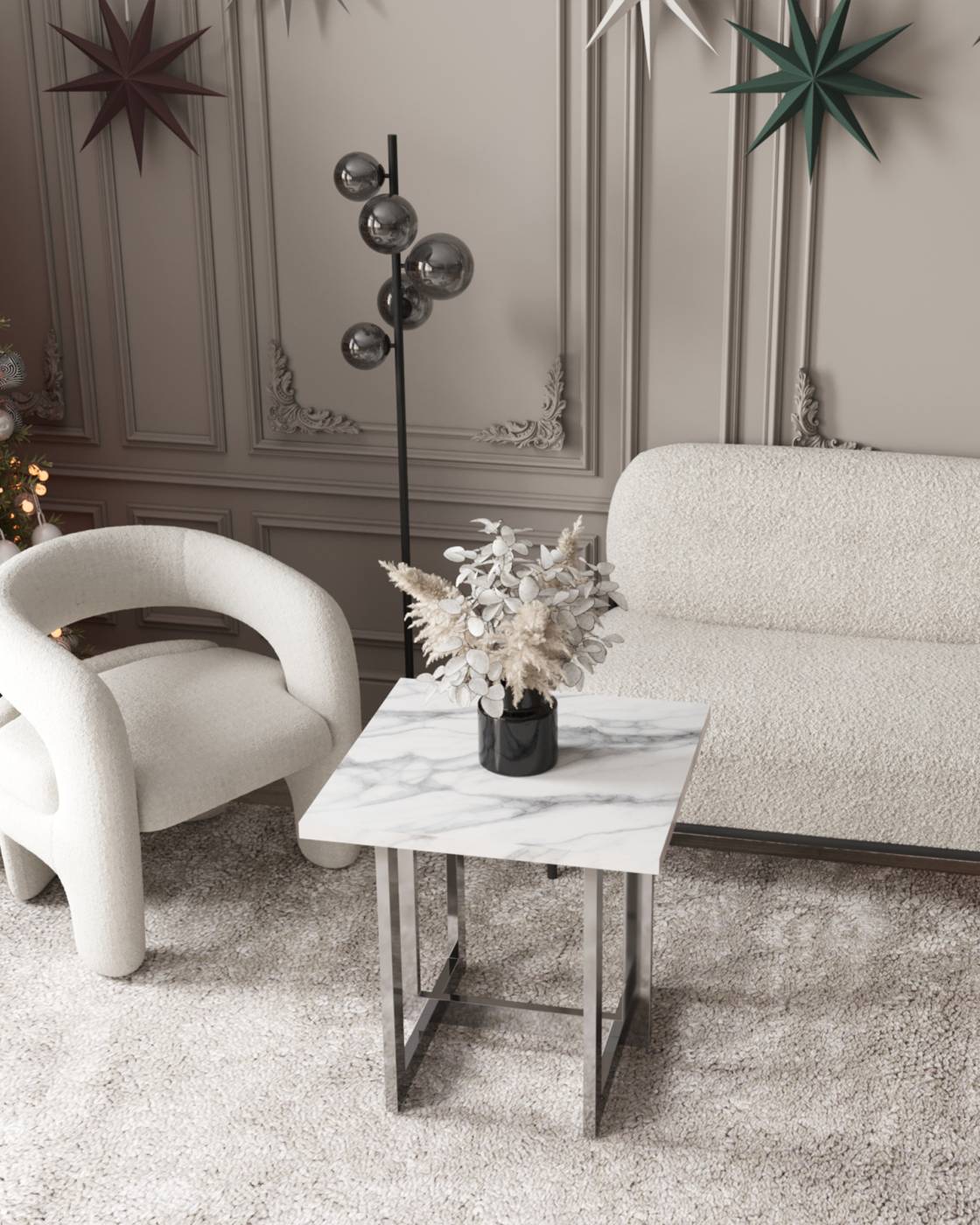Кресло Stool Group Bones FDC5014 PEARL