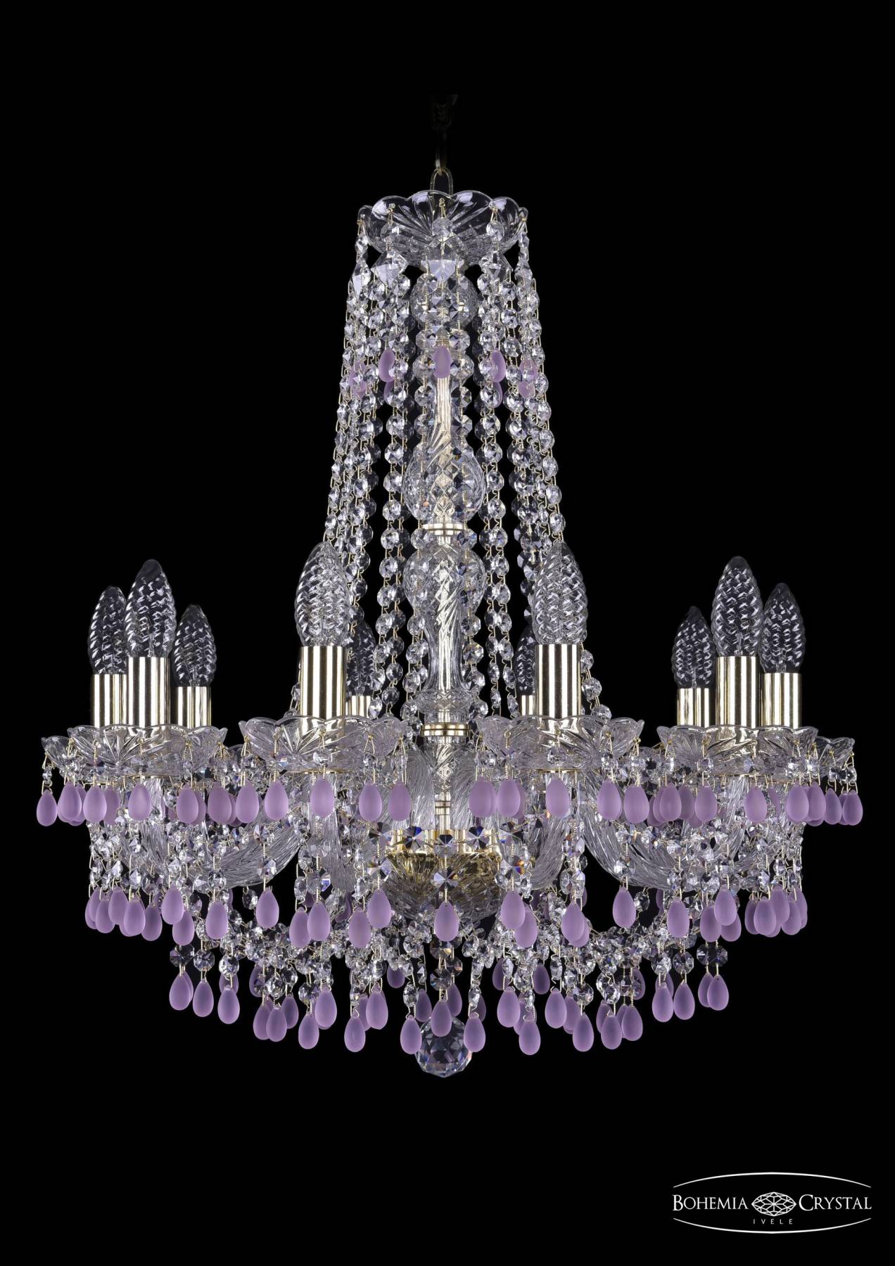 1410/10/195/h-60 G V7010 Подвесная хрустальная люстра 1410 Bohemia 1410/10/195/h-60 G V7010