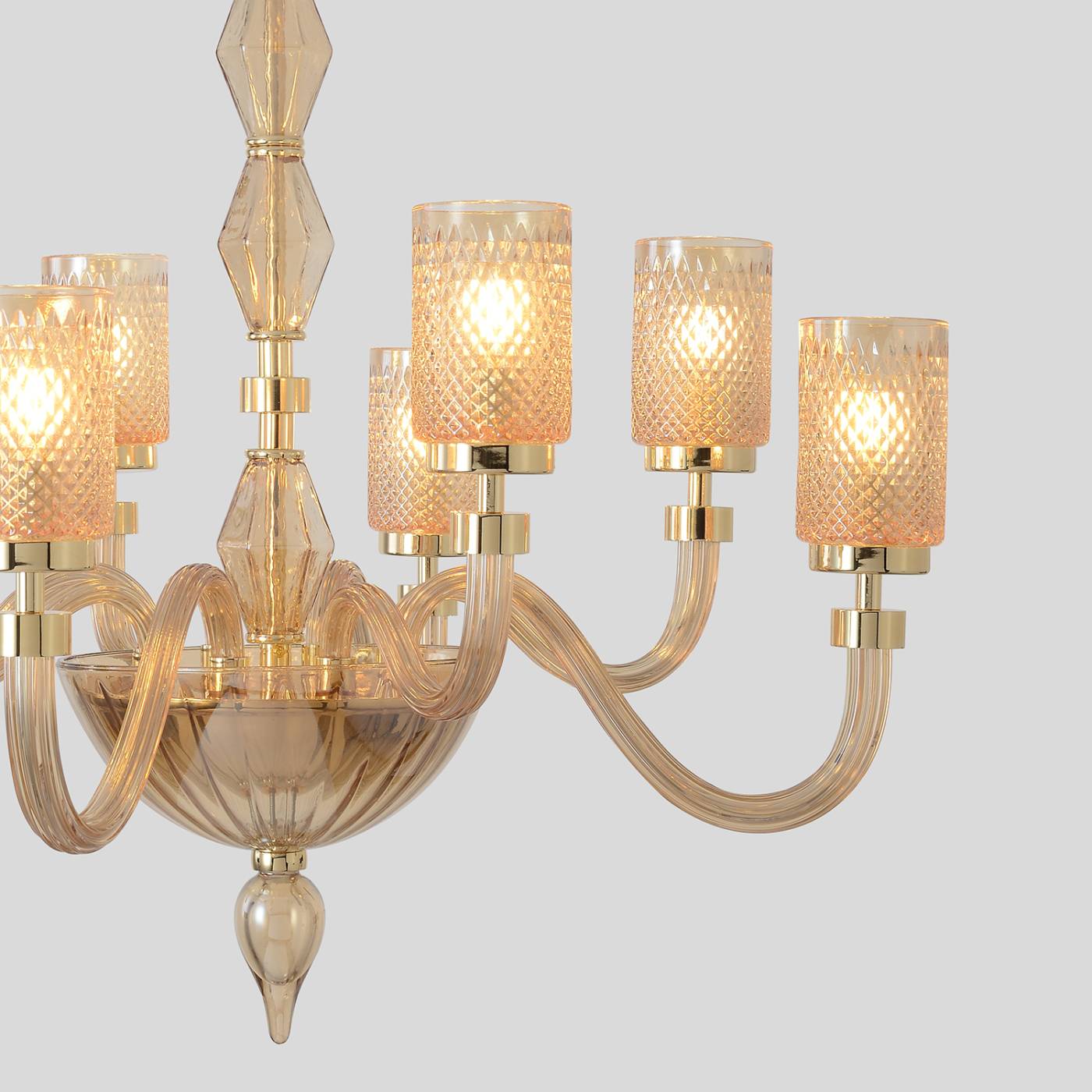 SILVESTRO SP8 AMBER Подвесная люстра Crystal Lux Silvestro SILVESTRO SP8 AMBER