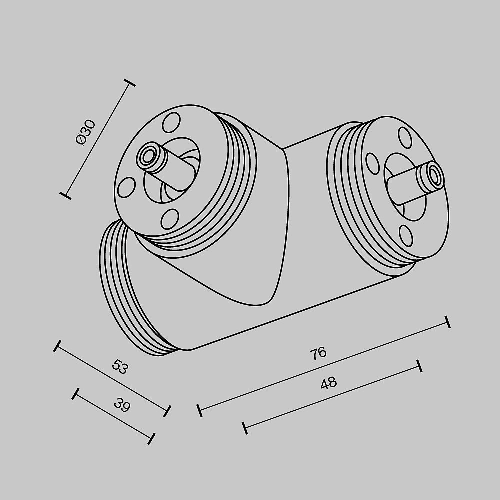 T-образный плоский коннектор для системы Shelf без ввода питания Maytoni Accessories for system Shelf CA015TC-B