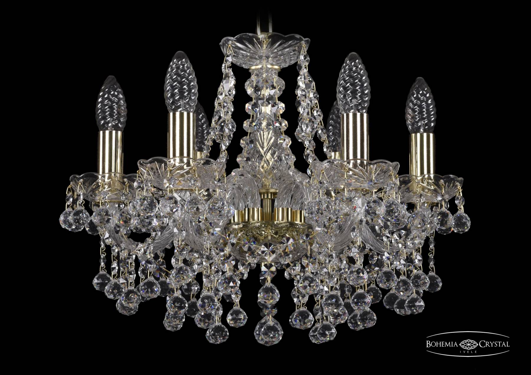 1409/6/141 G Подвесная хрустальная люстра 1409 Bohemia 1409/6/141 G