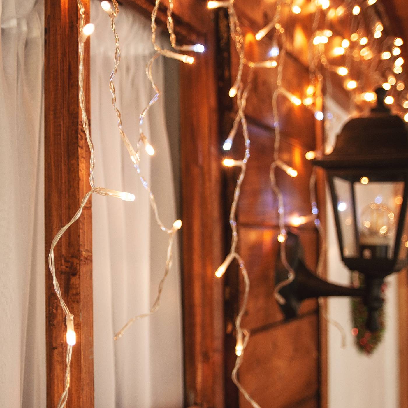 Бахрома светодиодная с эффектом мерцания, 3м Uniel ULD-B3010-200/TTK WARMWHITE-WHITE IP44