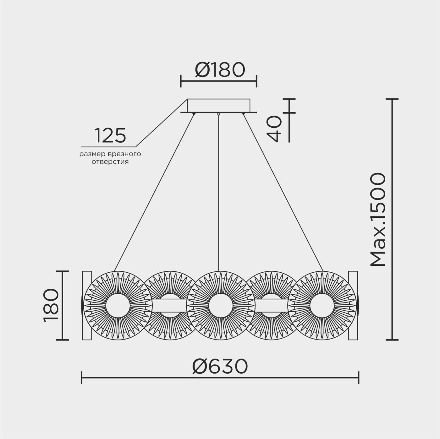 MS.1831.12 AB Подвесная люстра MS Modelux MS.1831.12 AB