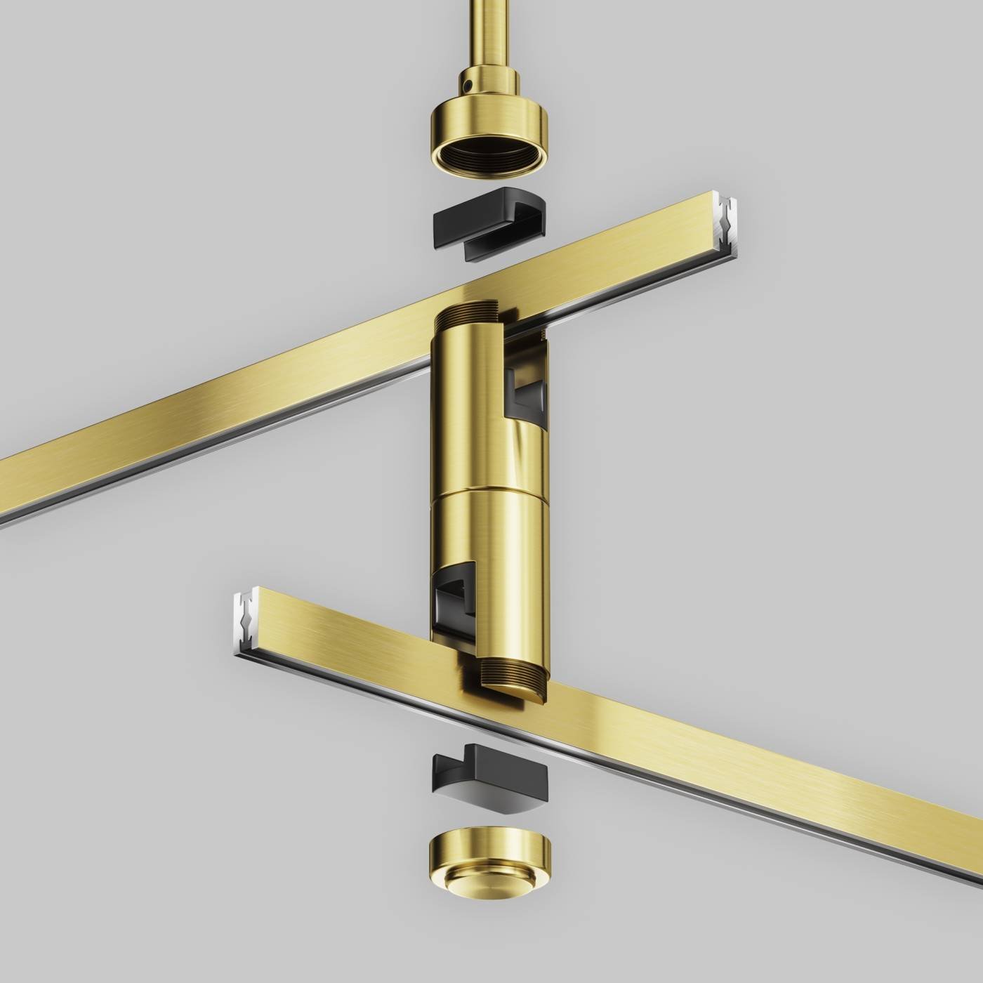 Крепление потолочное двойное Short 78мм Maytoni Accessories for tracks Flarity TRA156C-D1-BS