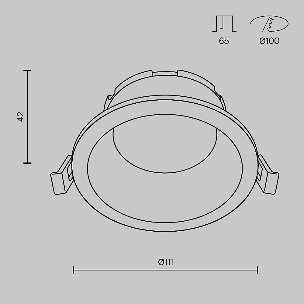DL126-GX53-W Встраиваемый светильник Maytoni Share DL126-GX53-W