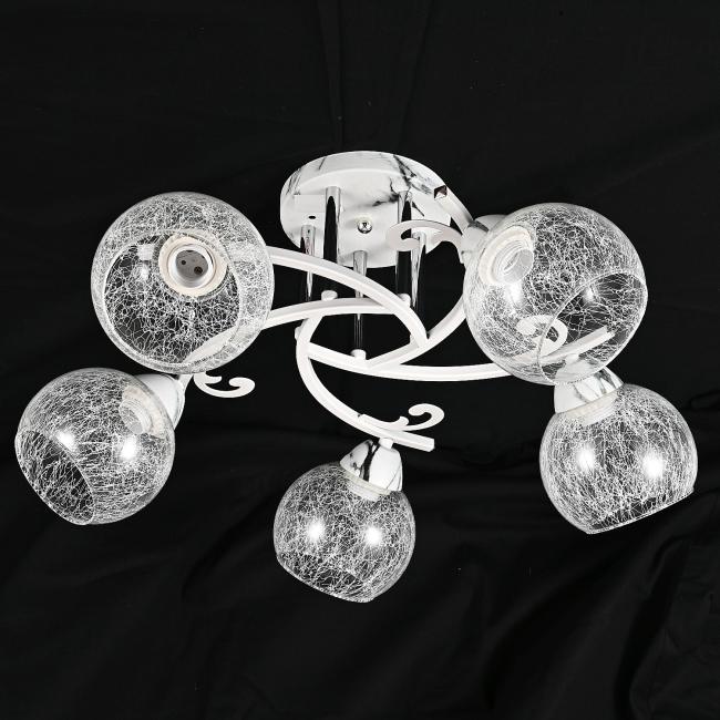 10097/5MR+WT+CR CL Потолочная люстра ЭкономСвет 10097 10097/5MR+WT+CR CL