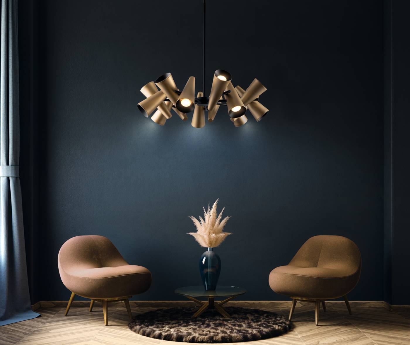 MOD095PL-14BS Люстра на штанге Maytoni Giro MOD095PL-14BS