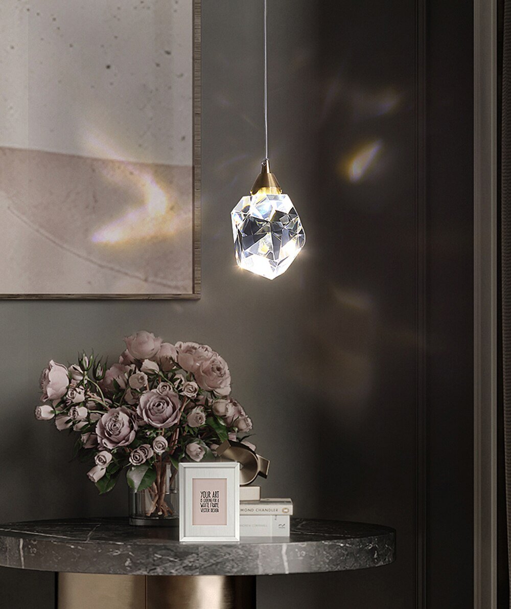 Светильник подвесной Delight Collection Crystal rock OM820083-1G (MD-020B-1 gold)