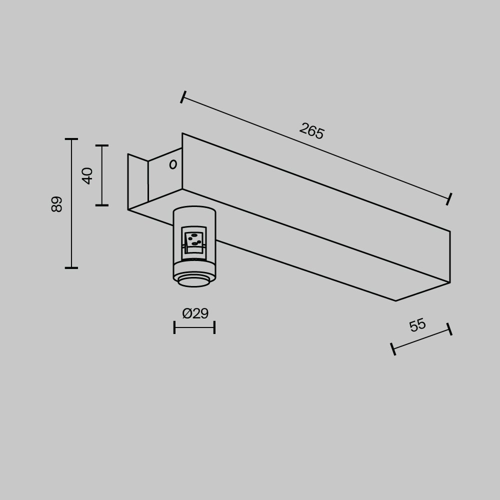 Основание настенное Wall для блока питания с вводом питания Flarity Maytoni Accessories for tracks Flarity TRA155CW-BB-BS