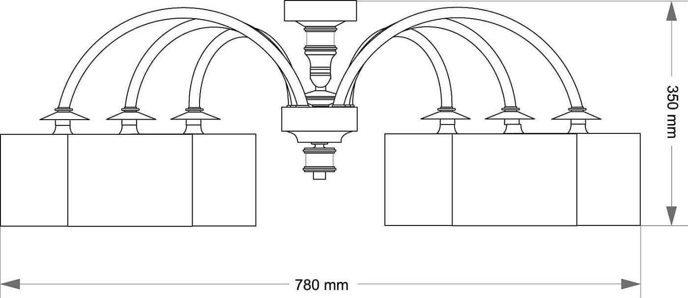 Потолочная люстра Kutek Napoli NAP-PL-6(P/A)
