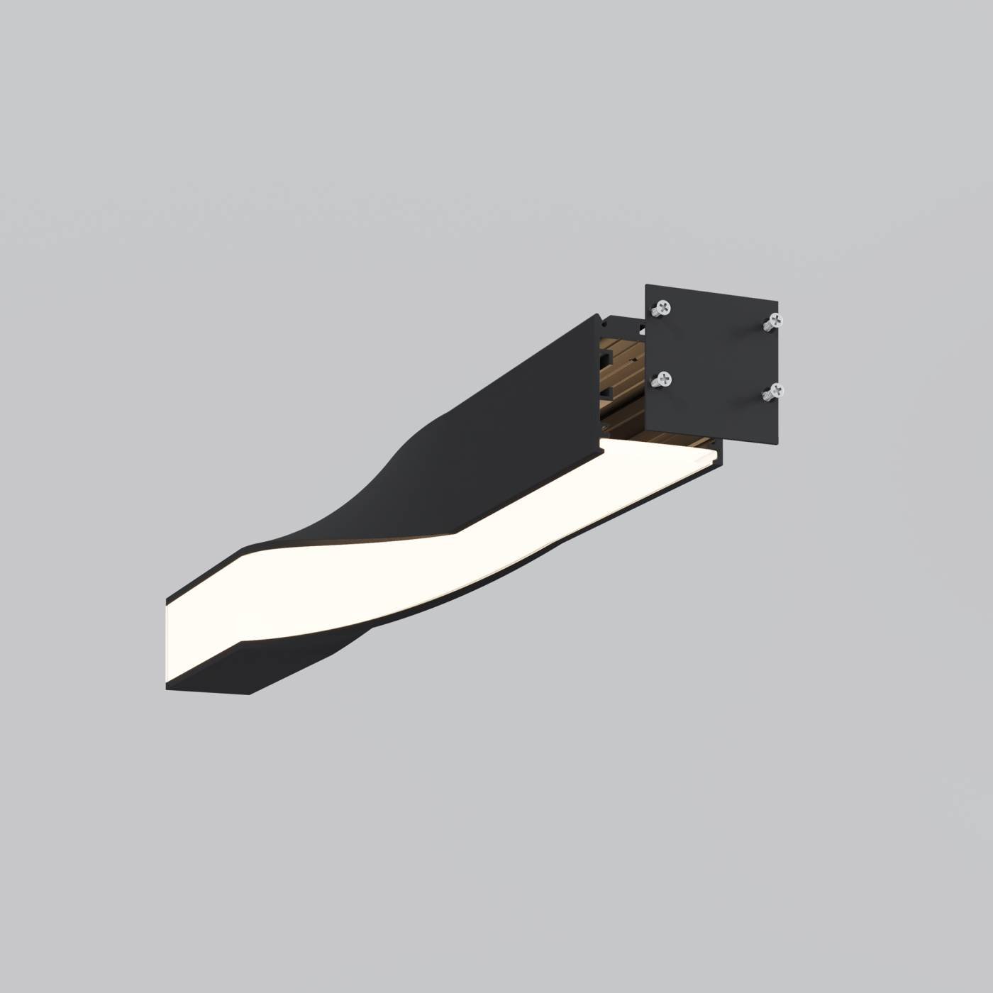 Радиусный профиль 35x35 Twist правый Maytoni Радиусный профиль ALM-3535R-B-TR-90°-0.4M