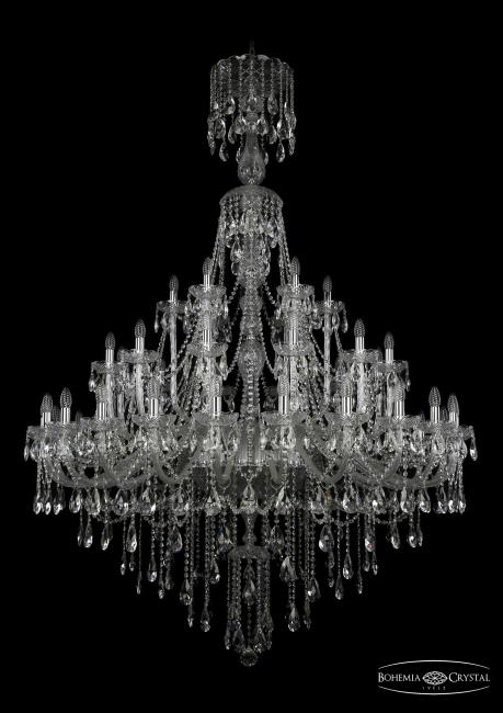 1415/24+12+6/530/XL-210 Ni Подвесная хрустальная люстра 1415 Bohemia 1415/24+12+6/530/XL-210 Ni