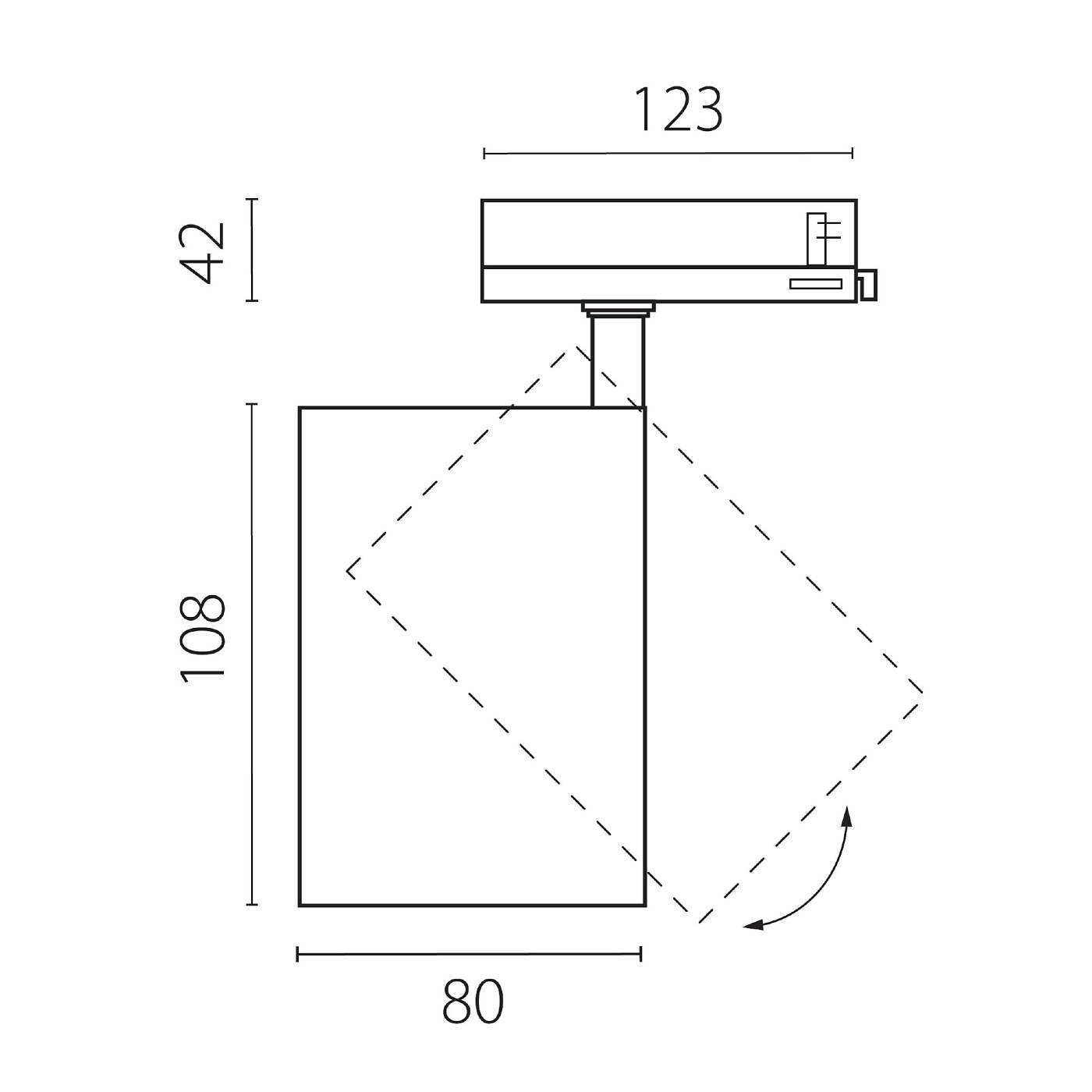 Трековый светильник Lightstar Alta Base A5347QT