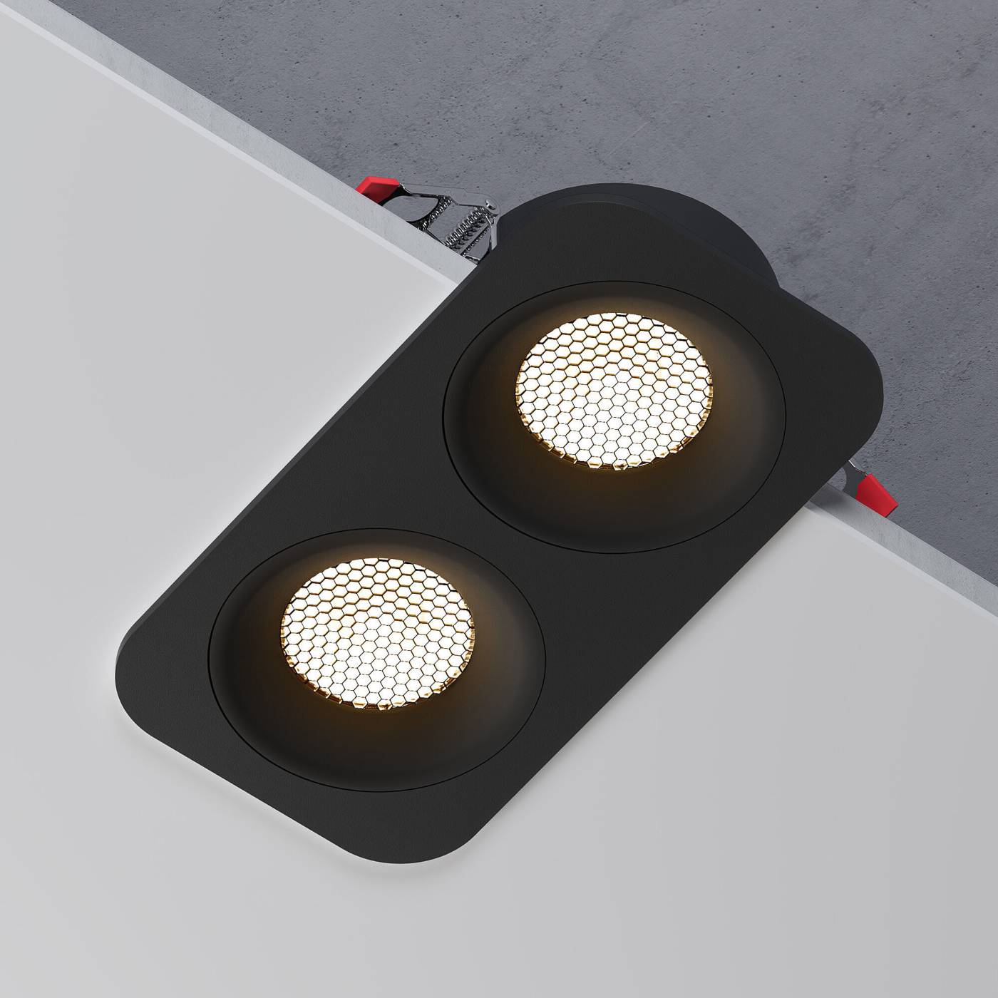 Встраиваемый светильник Elektrostandard Tetro 15277/LED 20W 3000K черный IP44