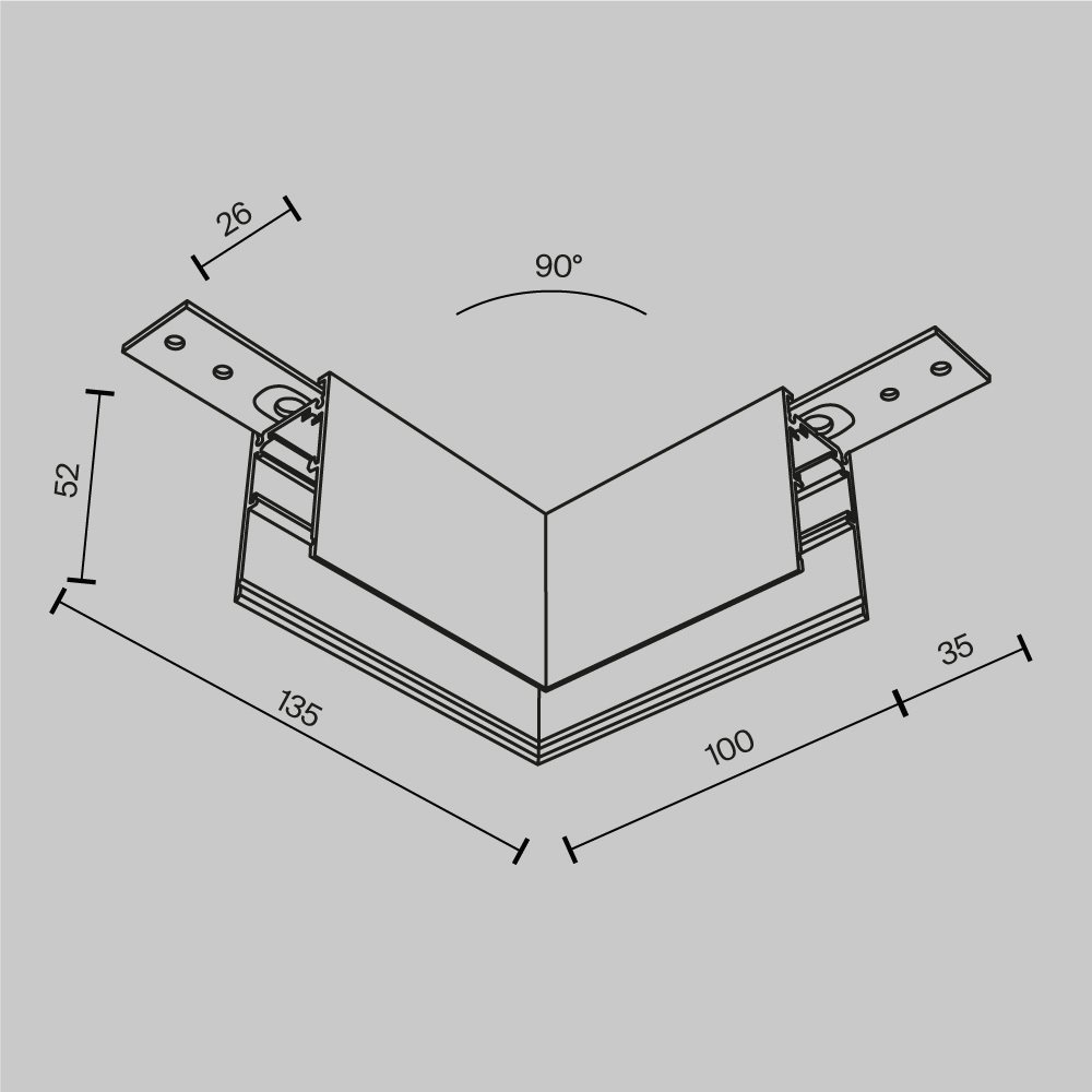 TRA034HCL-41W Коннектор для шинопровода Maytoni Exility TRA034HCL-41W