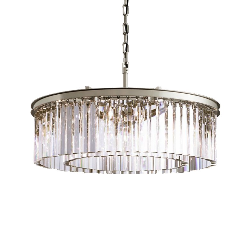 KR0387P-10B chrome/clear Подвесная люстра Delight Collection 1920s Odeon KR0387P-10B chrome/clear