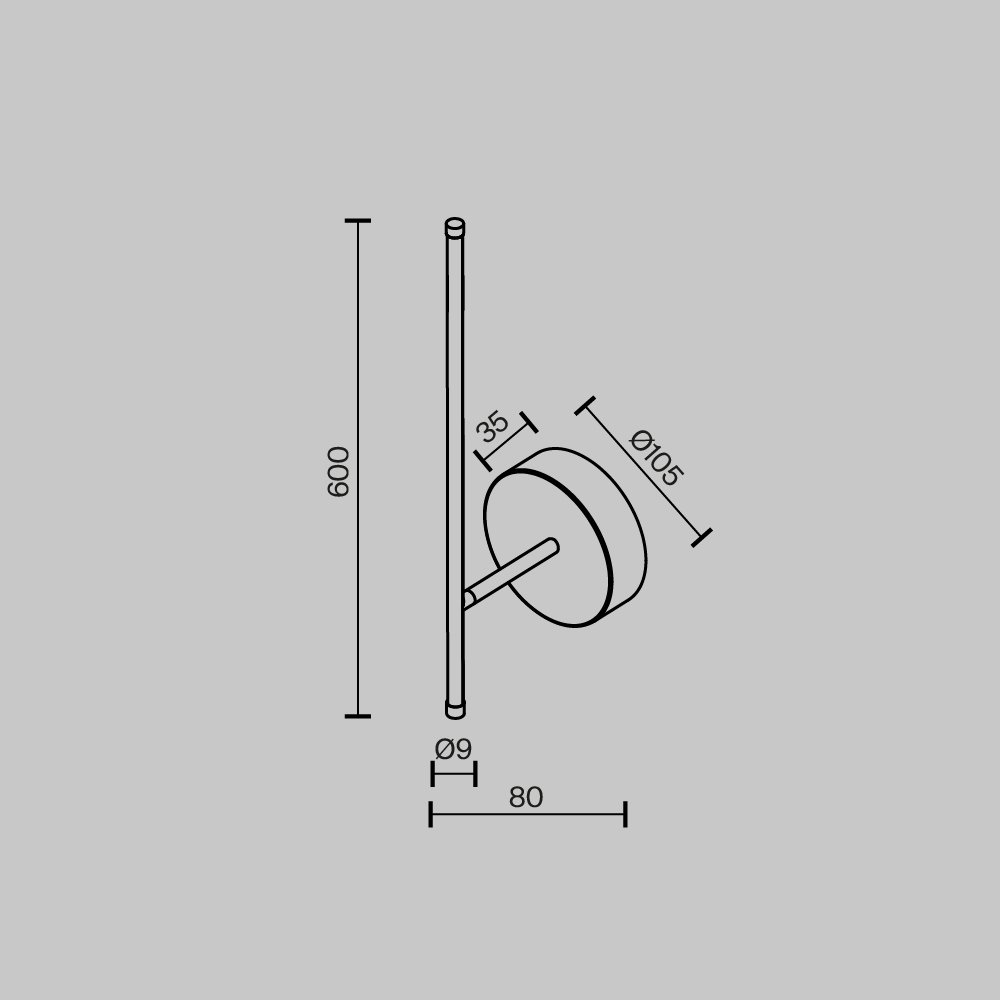 C085WL-L7BS2.7K-1 Настенный светильник Elegant Maytoni C085WL-L7BS2.7K-1