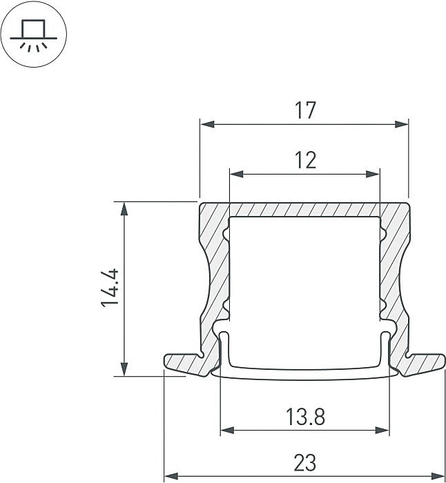 044268 Профиль Arlight Arh-Line 044268