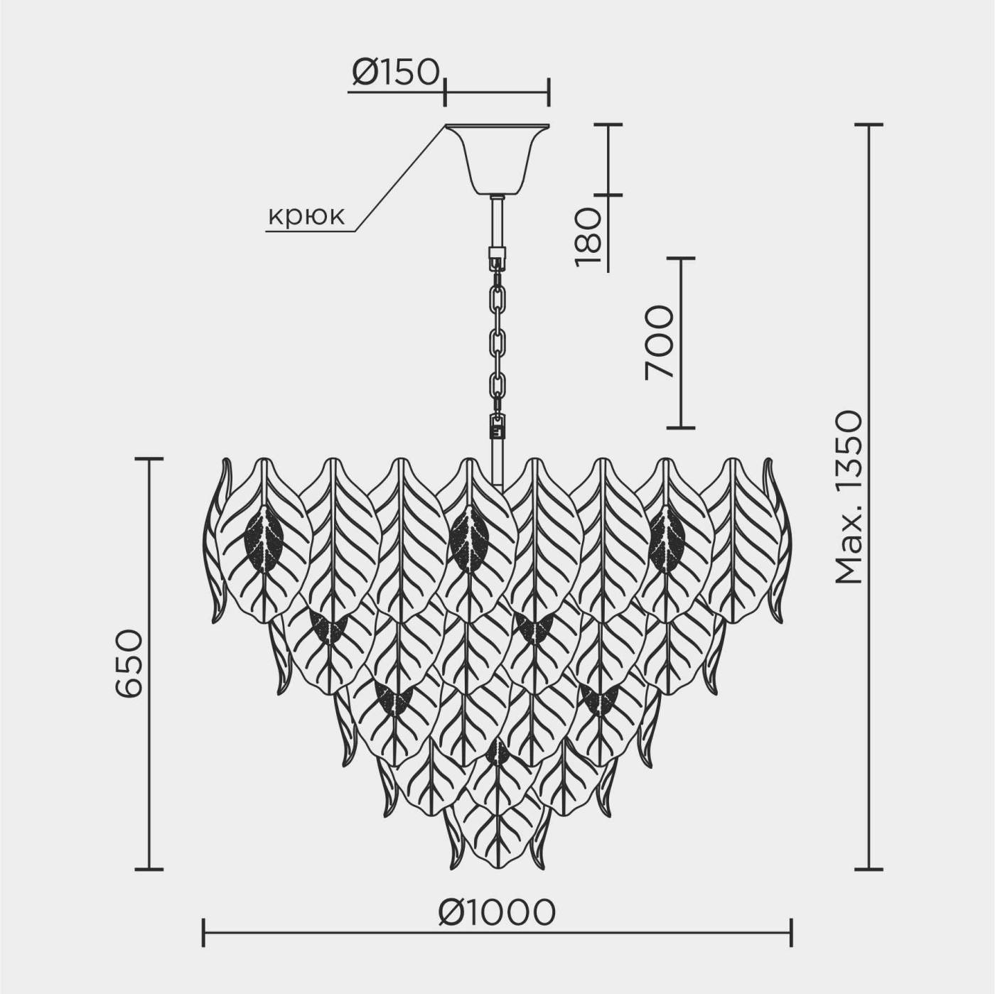 Подвесная люстра ML Modelux ML.6770.1000 GD