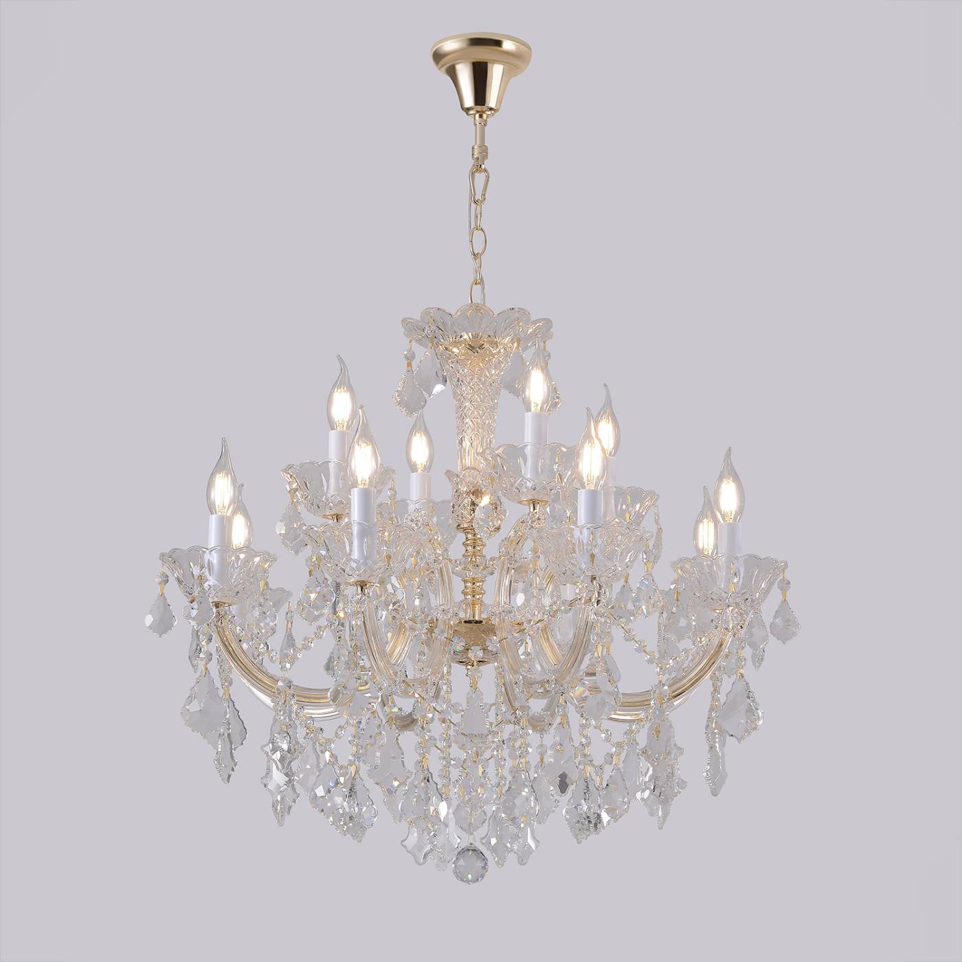 CRISTELLE SP8+4 GOLD Подвесная люстра CRISTELLE Crystal Lux CRISTELLE SP8+4 GOLD