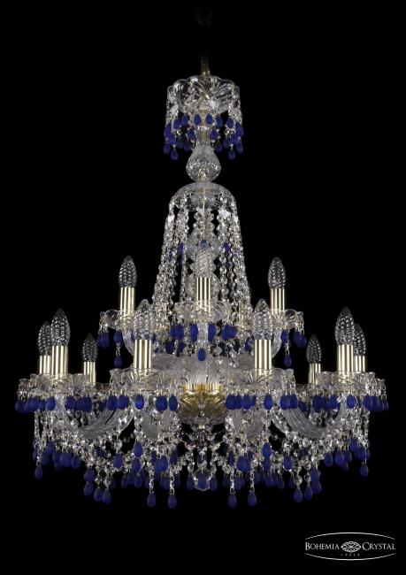 Подвесная хрустальная люстра 1410 Bohemia 1410/10+5/240/XL-80 G V3001