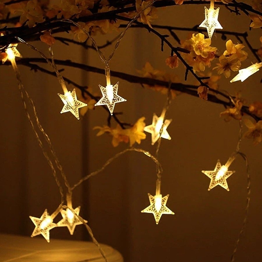 Гирлянда-дождь ЭРА Звездочки ENIZ-64W