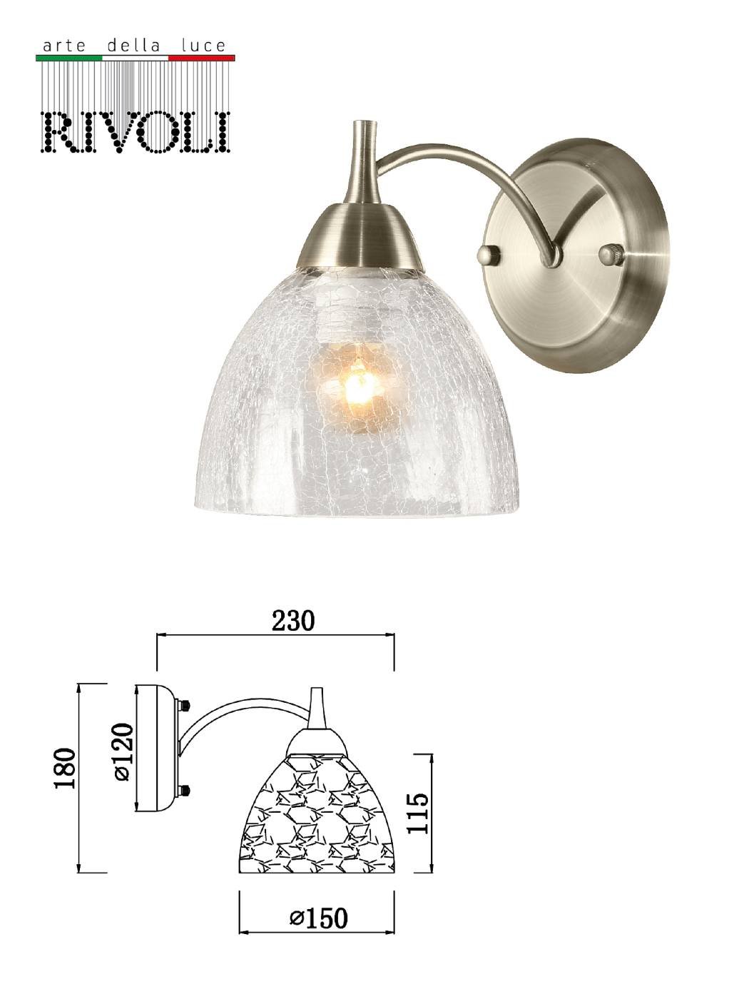 2079-401 Настенное бра Rivoli Doreen 2079-401