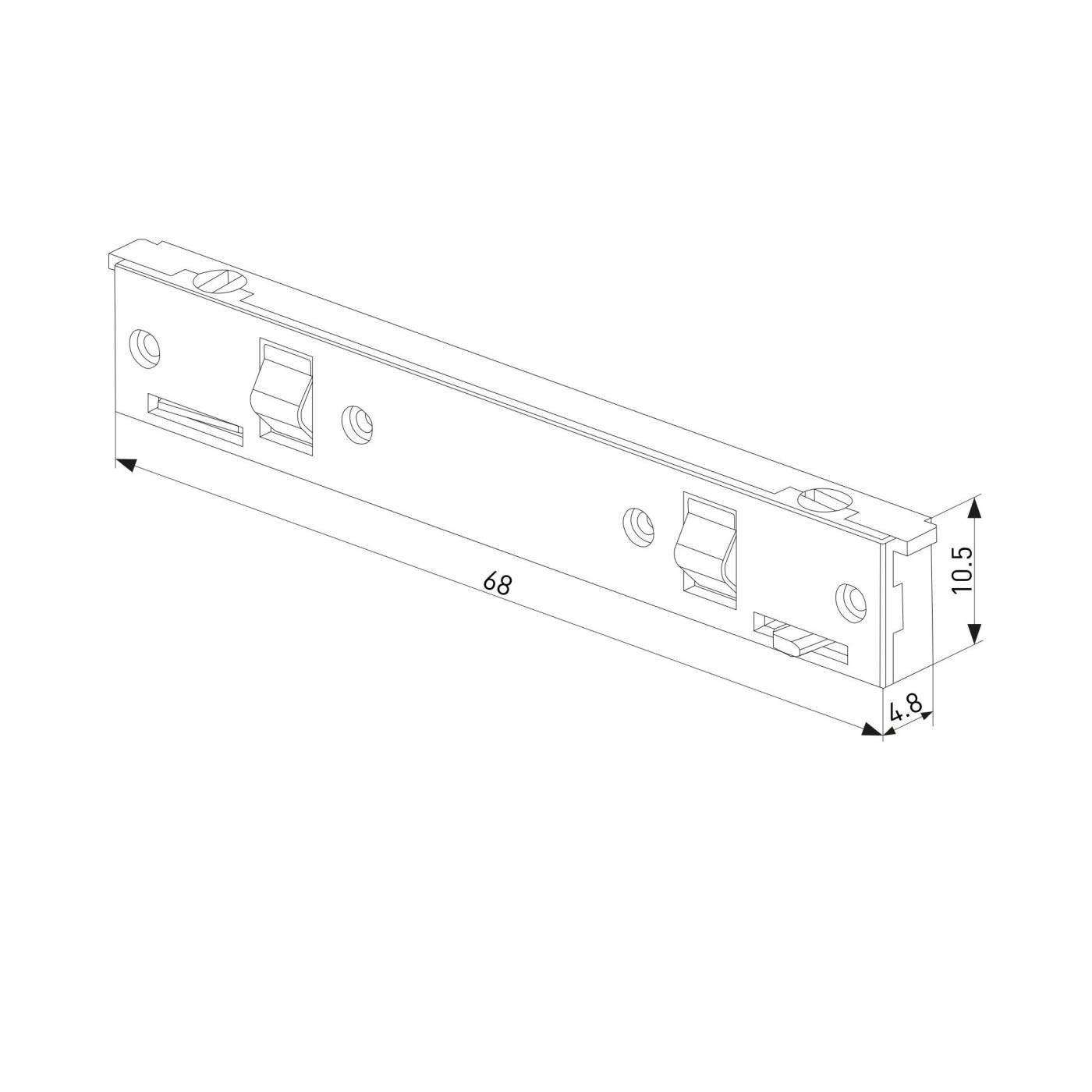 Коннектор для шинопровода Elektrostandard Mini Magnetic Mini Magnetic Прямой коннектор (черный) 95131/00