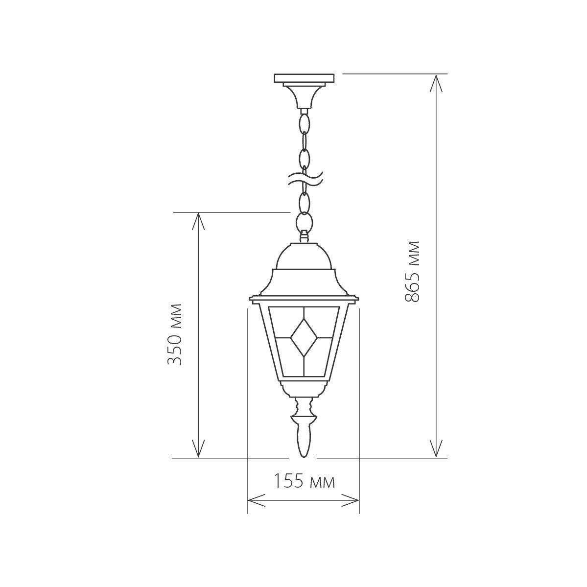 Уличный подвесной светильник Elektrostandard Vega Vega H черное золото