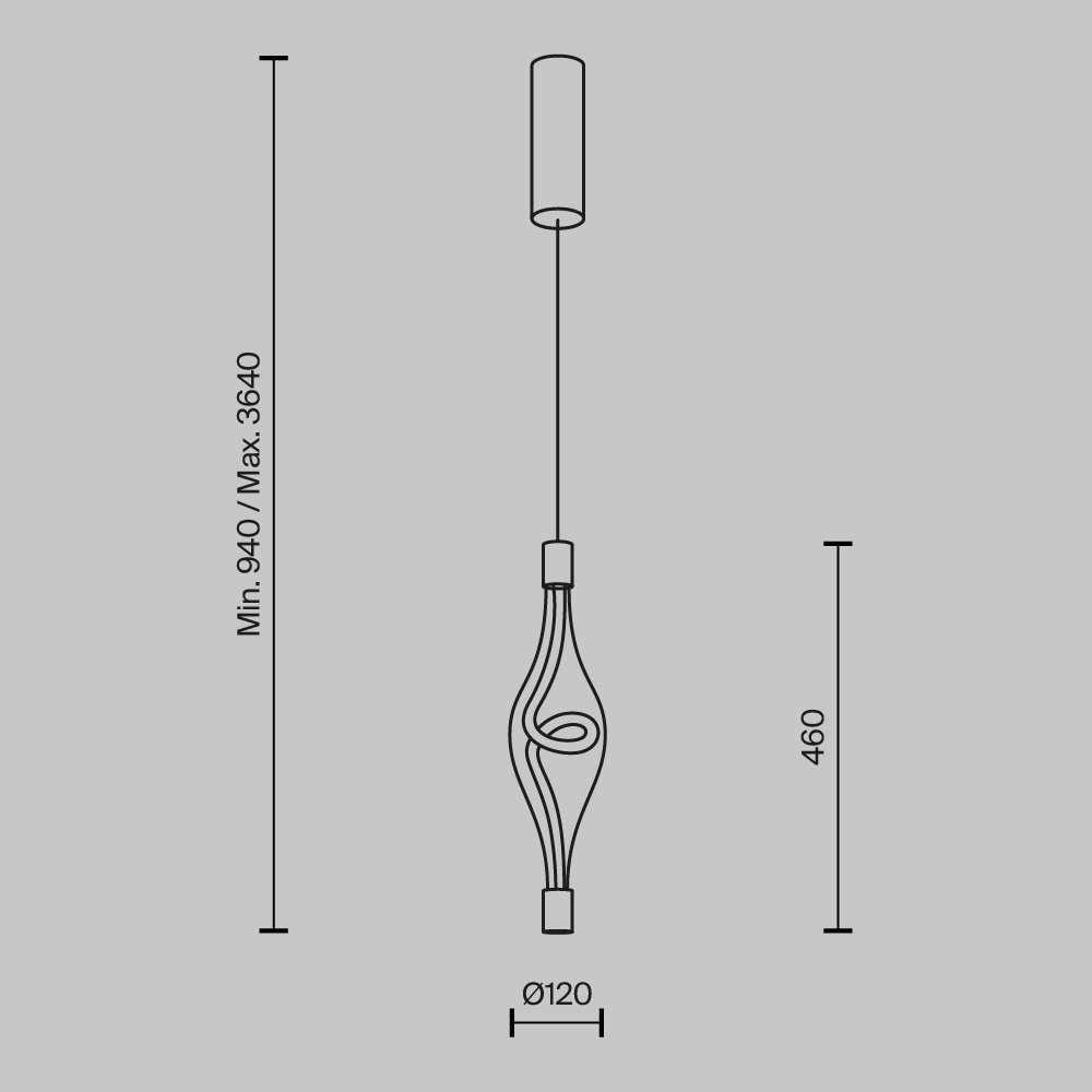MOD290PL-L14BS3K Светильник подвесной Maytoni Loop MOD290PL-L14BS3K