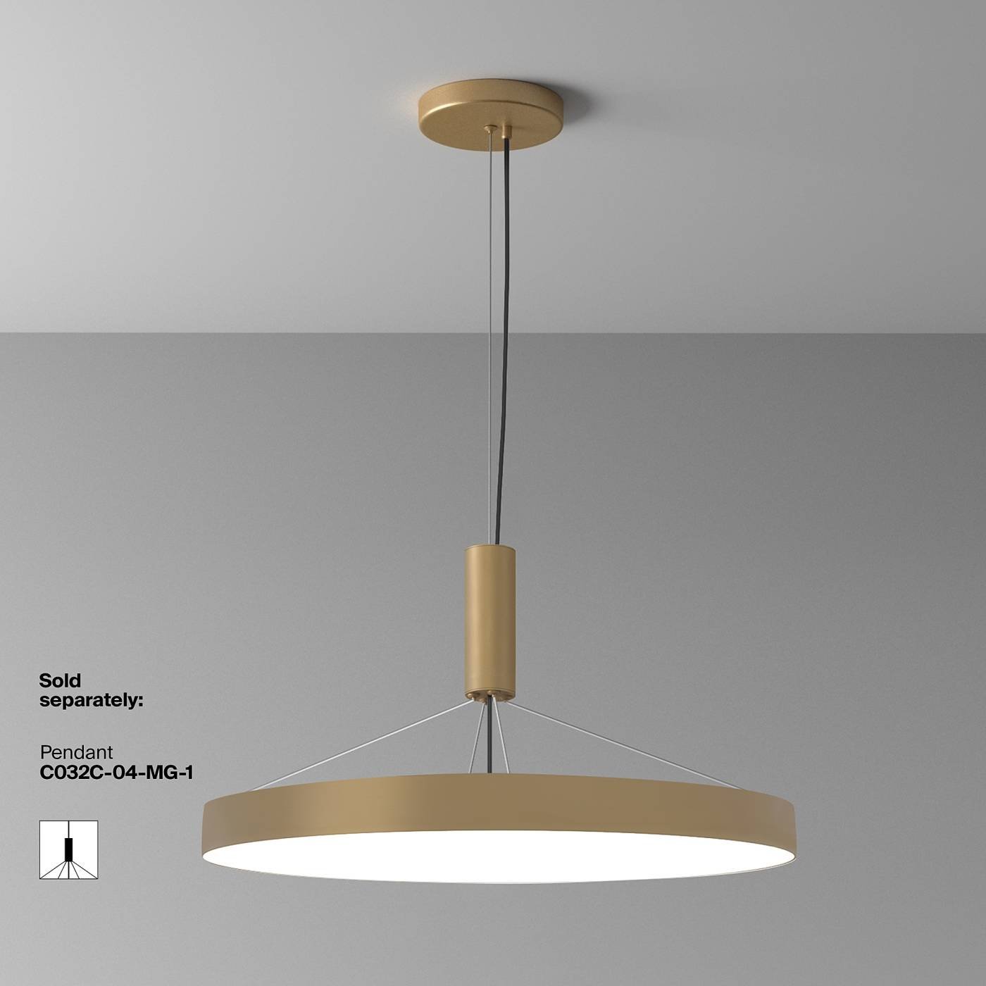 C032CL-90W4K-RD-MG Светильник потолочный Maytoni Zon C032CL-90W4K-RD-MG