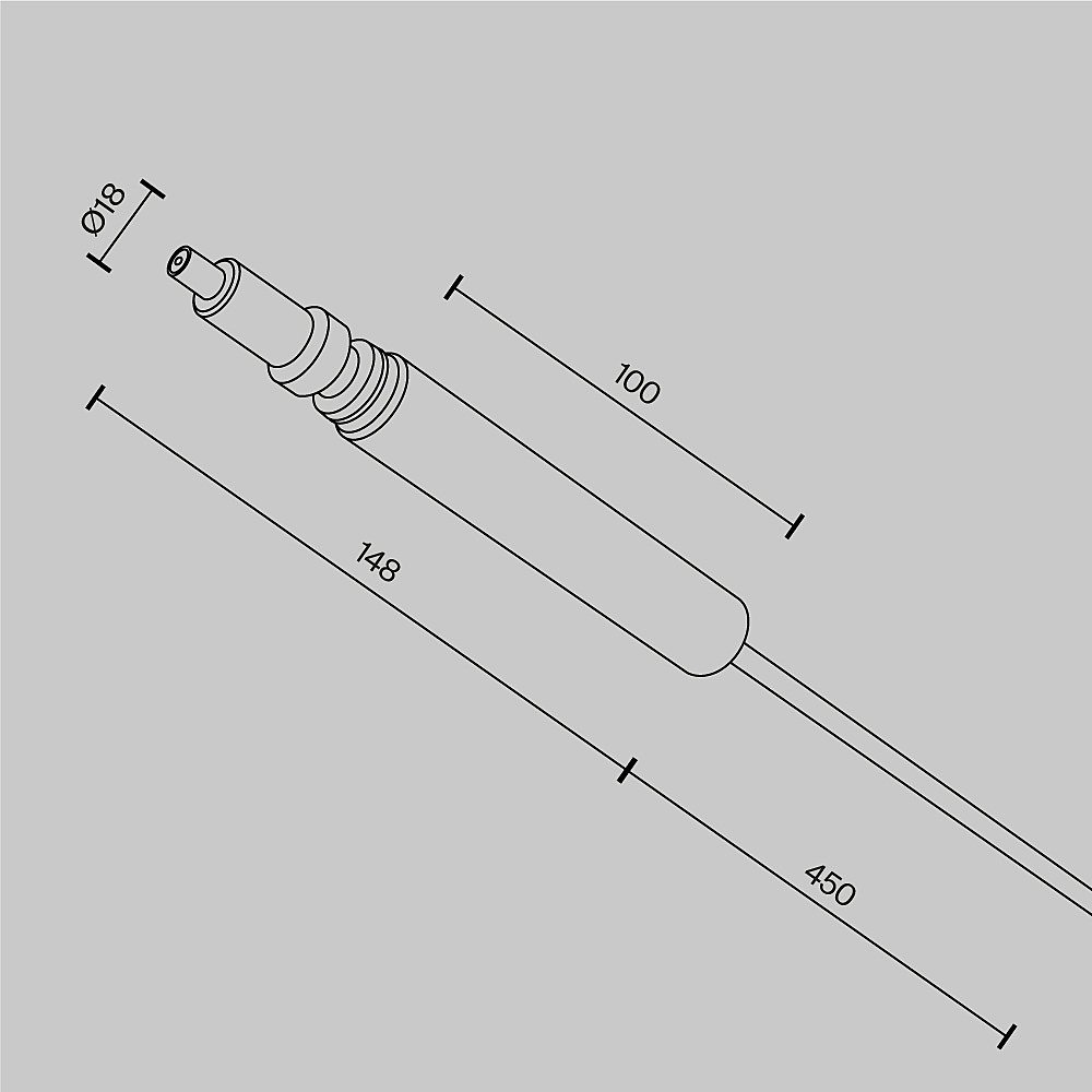 Ввод питания для для штанговой системы Axity Maytoni Accessories for system Axity CA002PI-B
