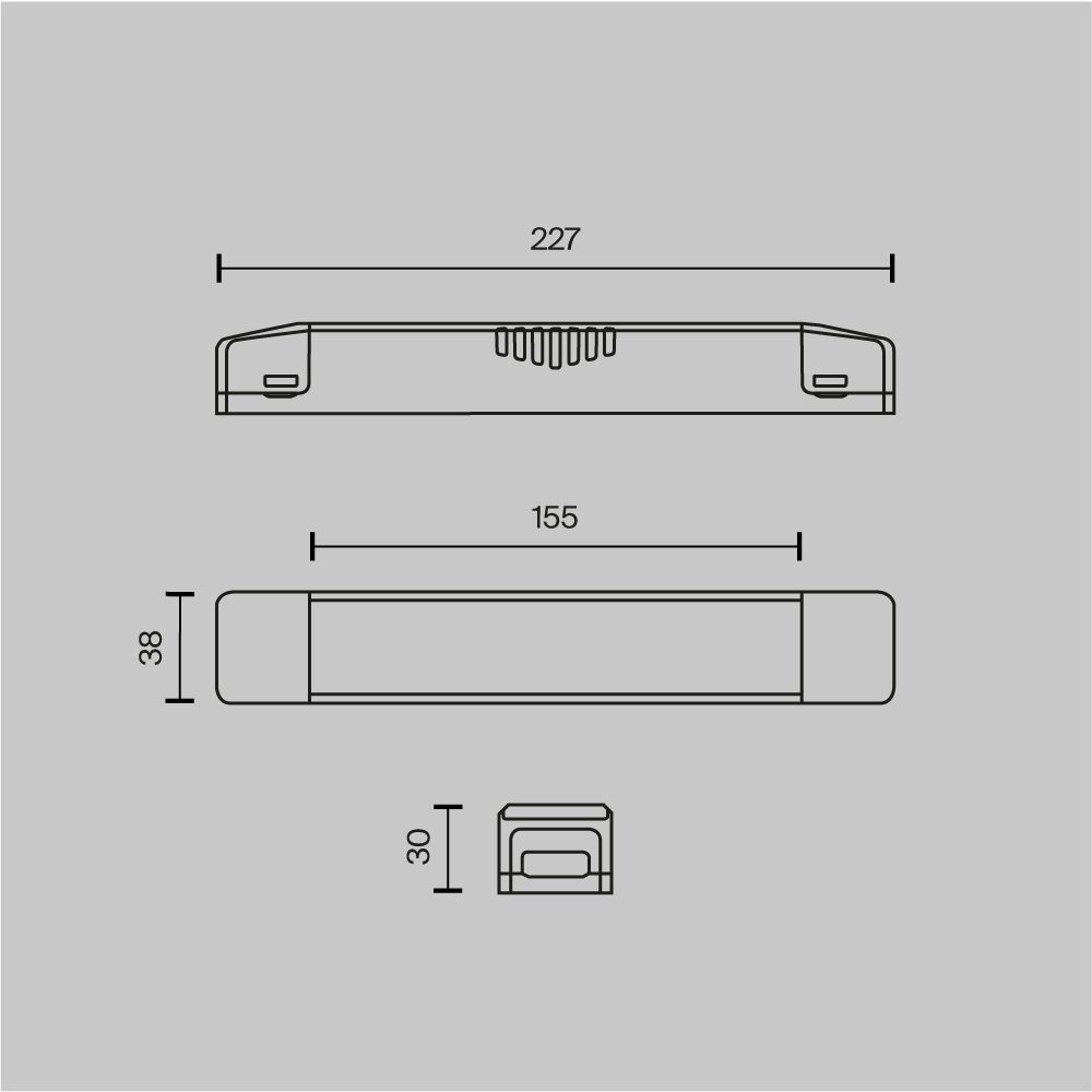 Драйвер для LED ленты Maytoni Power Supply Magnetic TRA160DR-150W-S