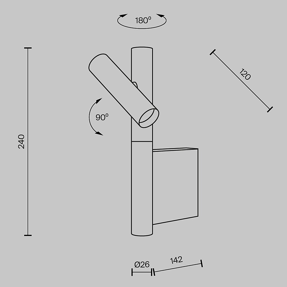 MOD433WL-L3BS3K Настенный светильник Maytoni Utility MOD433WL-L3BS3K