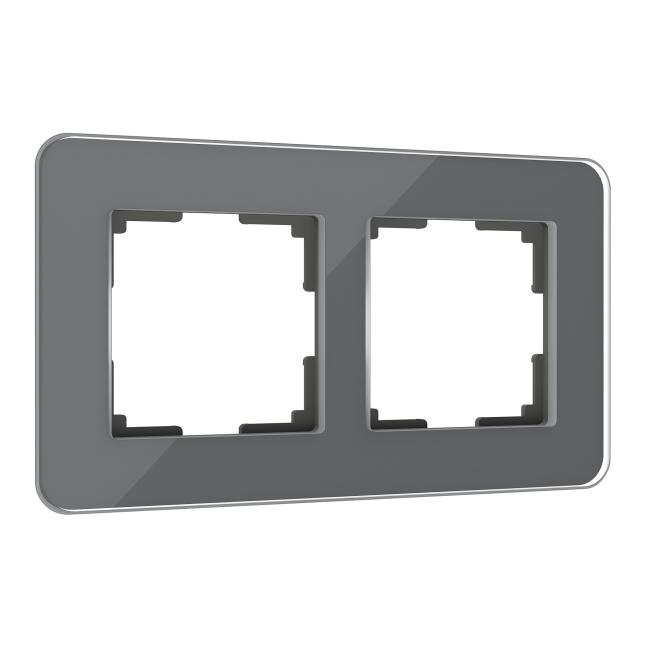Рамка Werkel Elite графит W0022440/ Рамка на 2 поста Elite (графит, стекло)