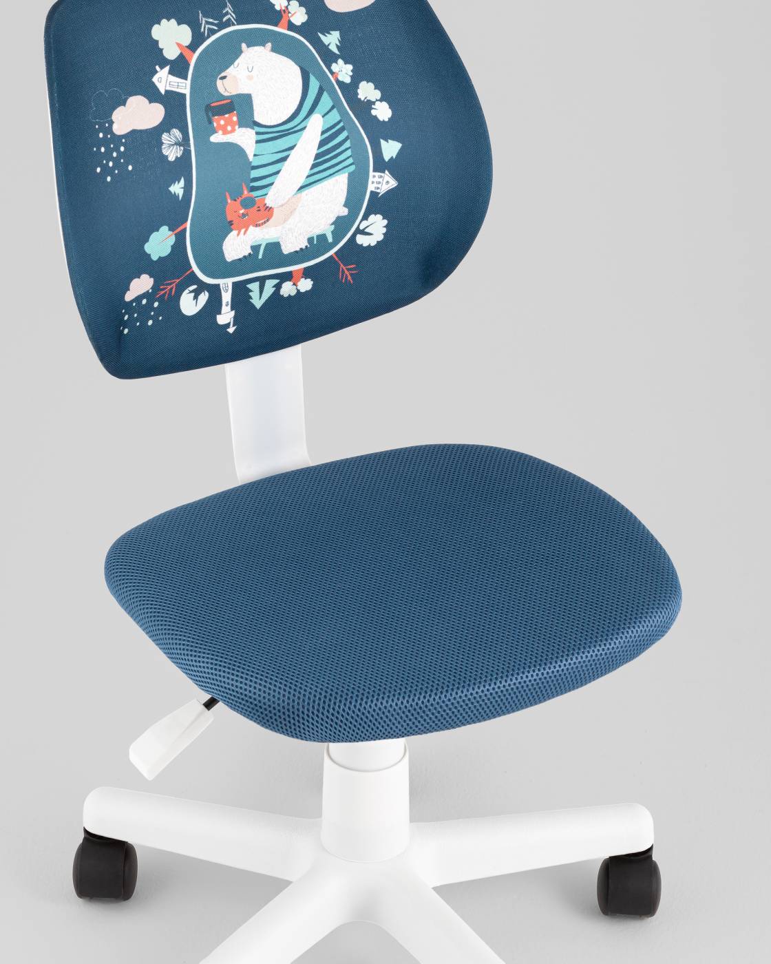 Офисное кресло Stool Group 5256D-W blue DW-112 Bear