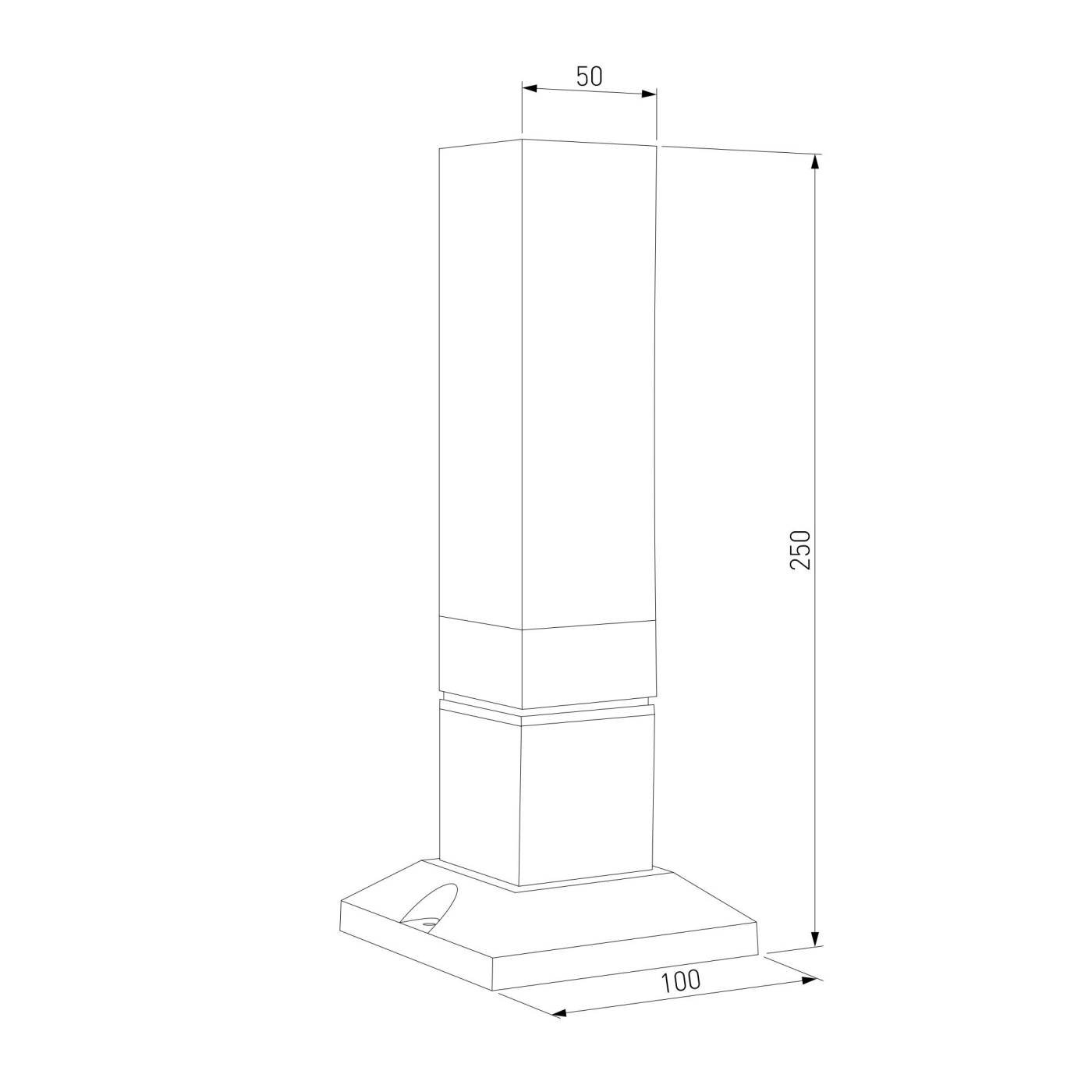 1536 TECHNO LED 3000K чёрный Наземный фонарь Techno Elektrostandard 1536 TECHNO LED 3000K чёрный