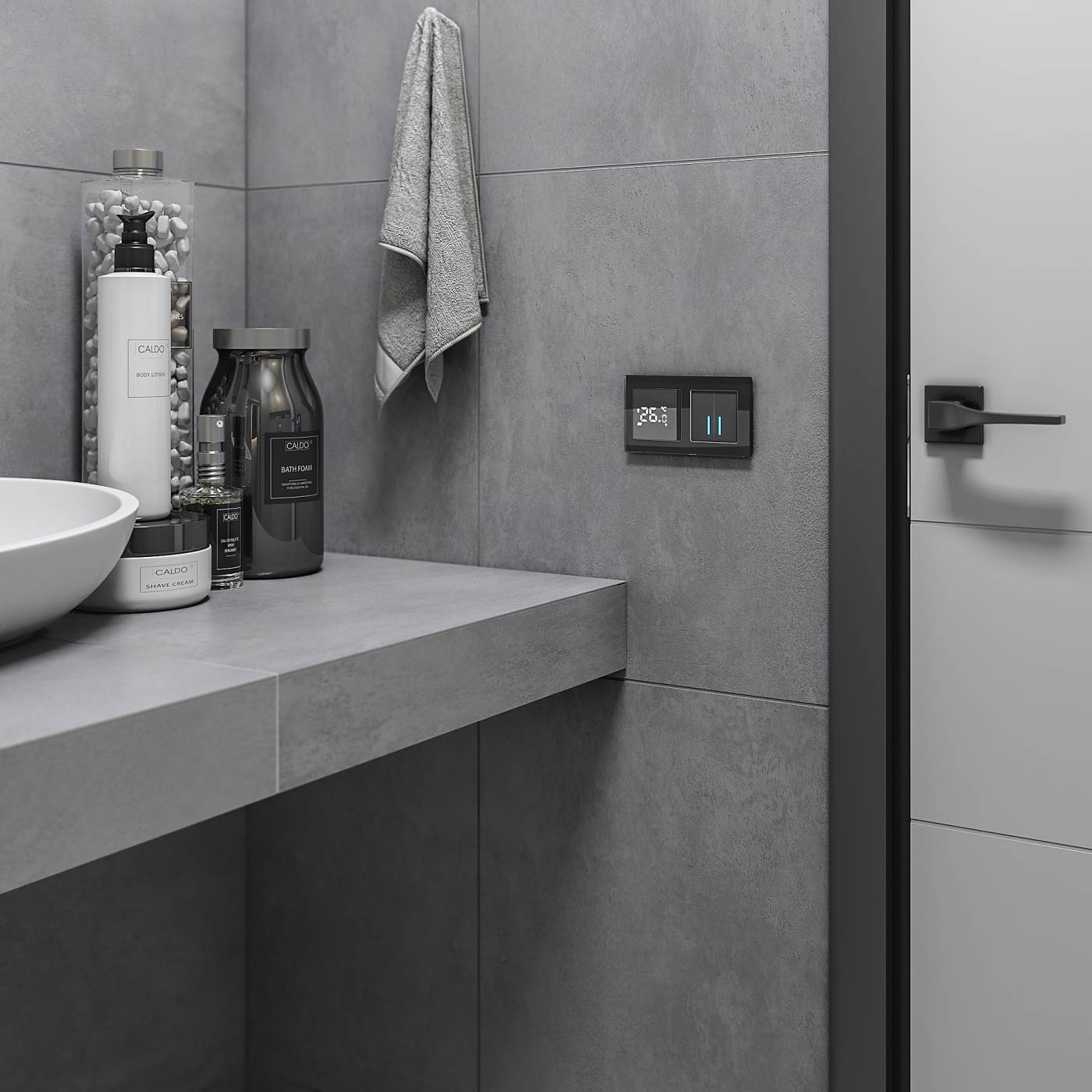 Werkel W1151208/ Сенсорный терморегулятор для теплого пола Wi-Fi (черный)