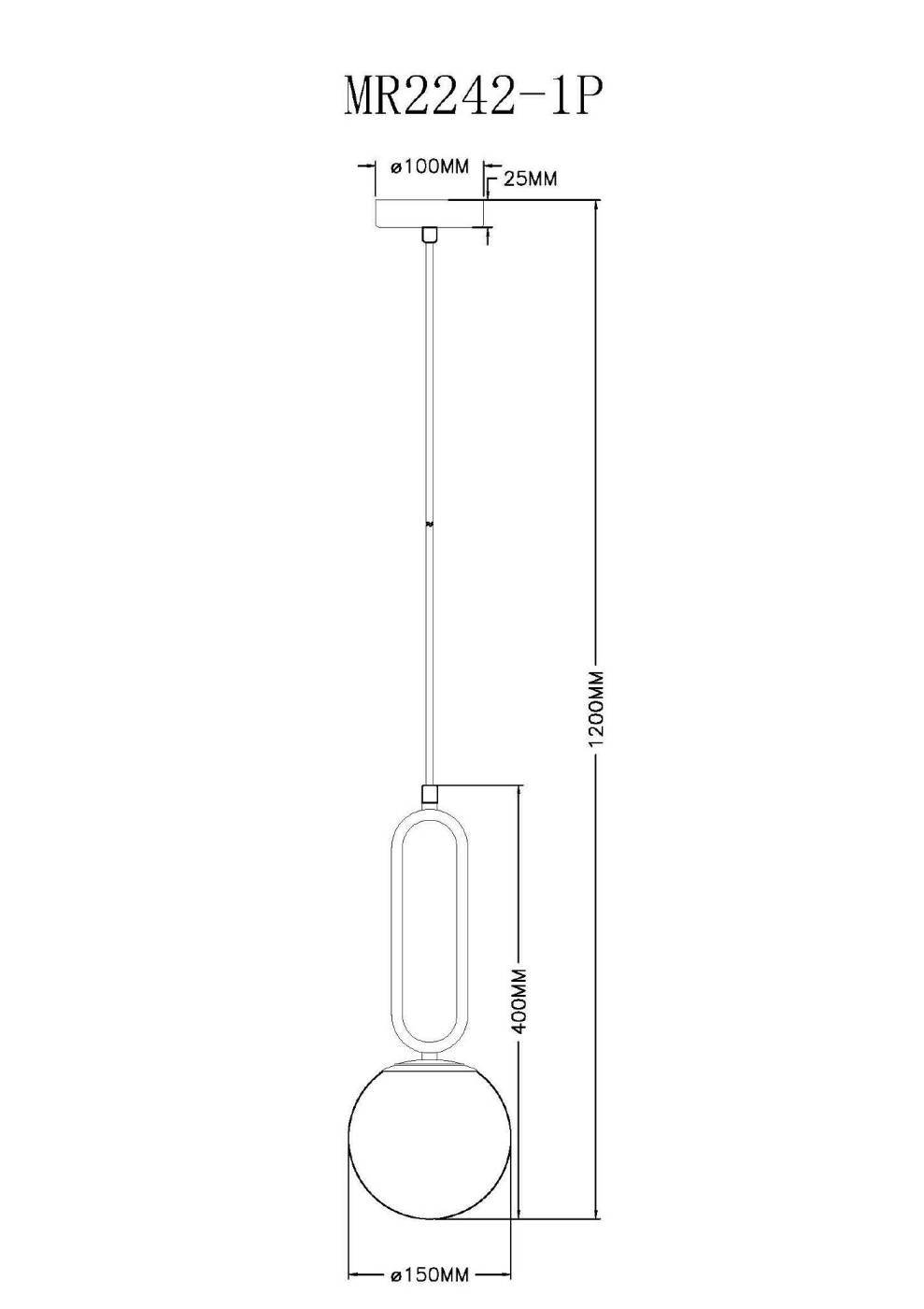Светильник подвесной MyFar Pierre MR2242-1P