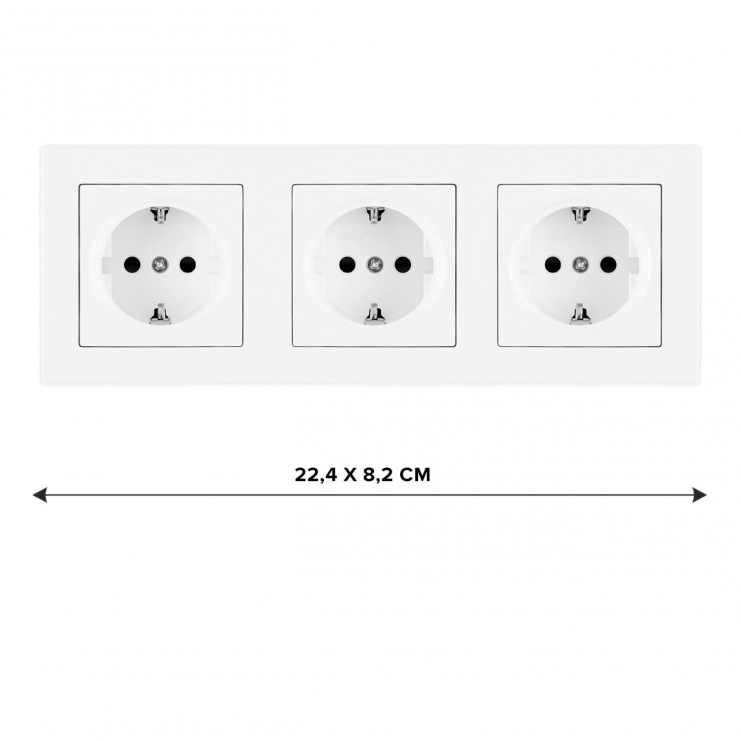 SET06-3-40-1x3 white Розетка Arte Milano Set06-3 SET06-3-40-1x3 white