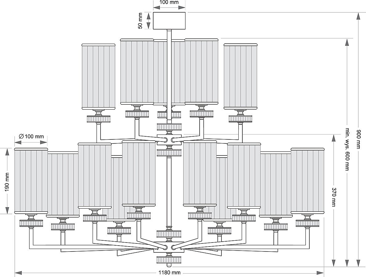 Потолочная люстра Kutek Adria ADR-ZW-10+5(ZM)