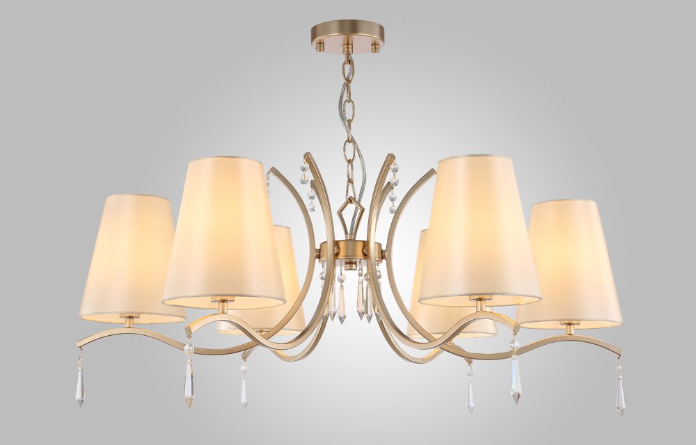 RENATA SP6 GOLD Подвесная люстра Crystal Lux Renata RENATA SP6 GOLD