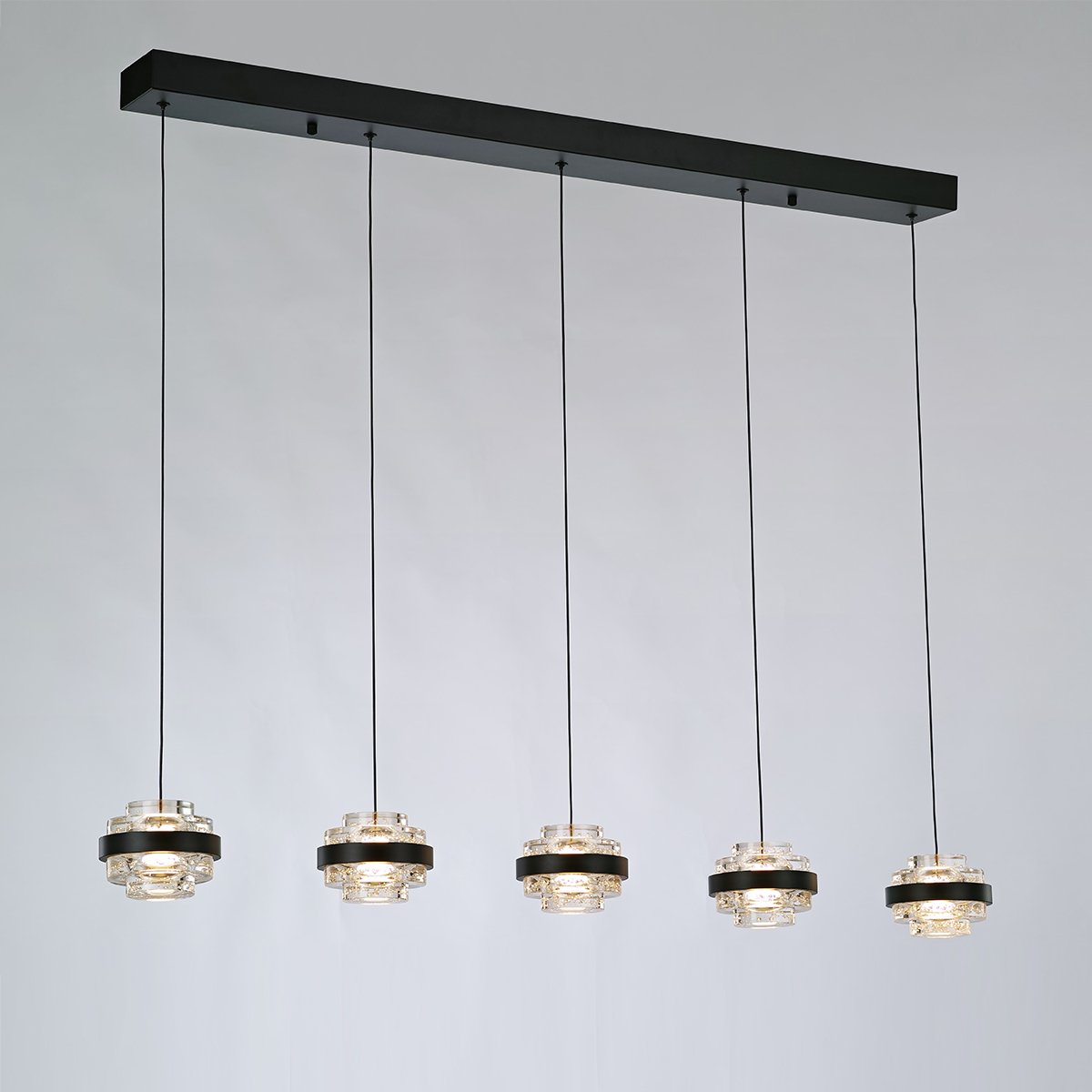 Светильник подвесной Delight Collection Indiana MD22030002-5B black/clear