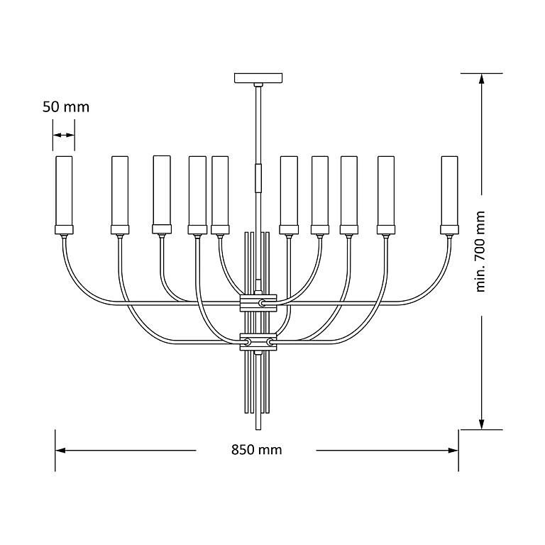 Люстра на штанге Kutek Mussa MUS-ZW-10(ZM)