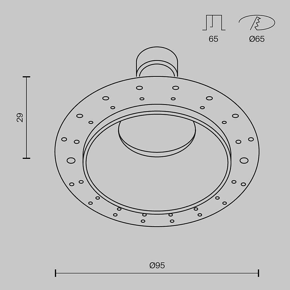 DL126-GU10-TRS-MG Встраиваемый светильник Maytoni Share DL126-GU10-TRS-MG