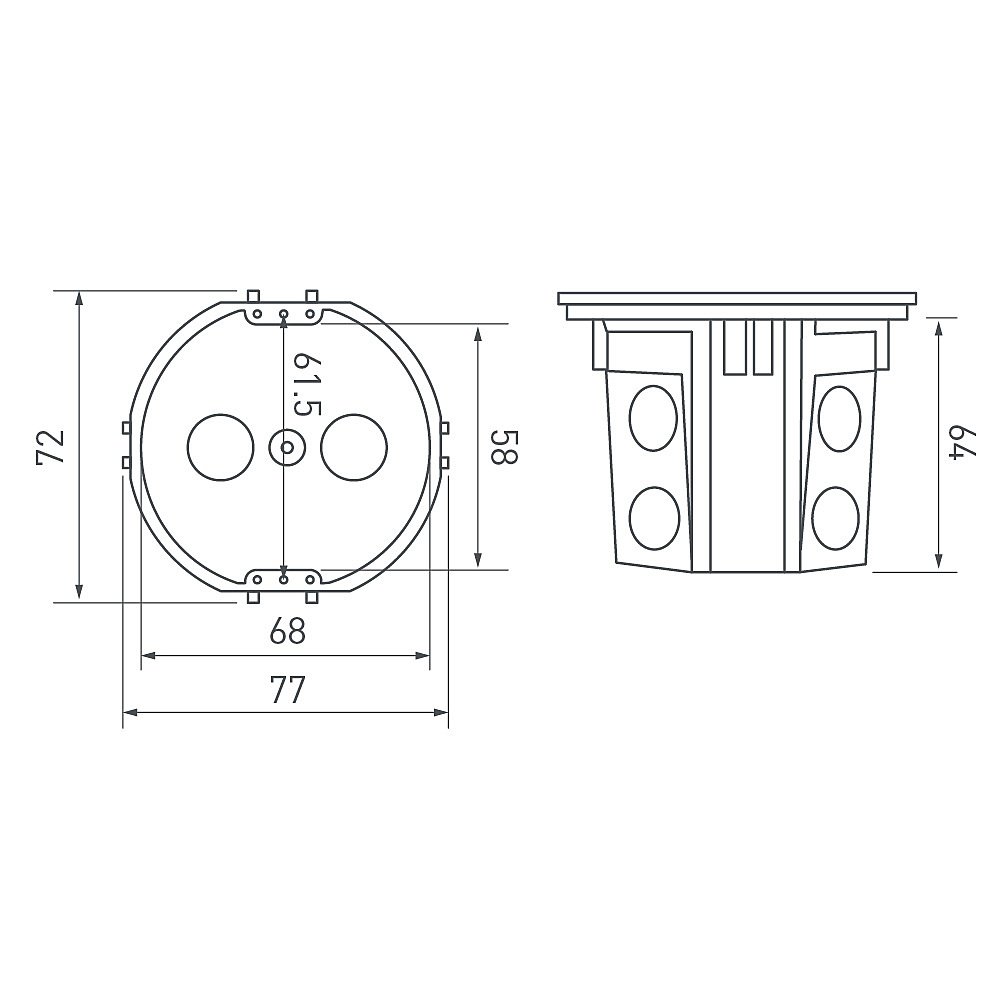 Монтажная коробка (подрозетник) для электроустановочных изделий Arlight 044895