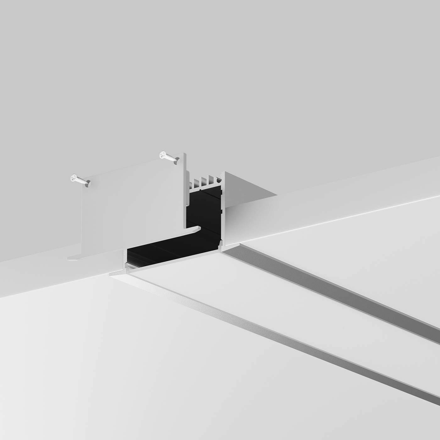 632004 Алюминиевый профиль встраиваемый ALM-6332-S-2M Maytoni Встраиваемый с накладным фланцем профиль 632004